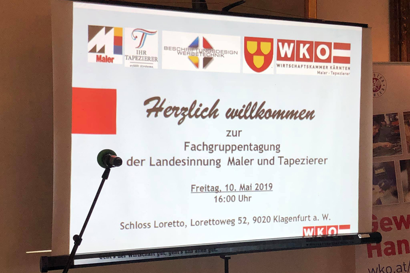 Fachgruppentagung 2019 der Maler und Tapezierer am 10. Mai 2019 im Schloss Loretto